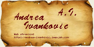 Andrea Ivanković vizit kartica